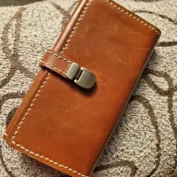 کیف پول و موبایل چرم