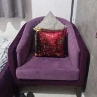 تخت یک ونیم نفره همراه یک مبل محکم با پارچه مخمل|تخت و سرویس خواب|رباط‌کریم, رباط‌کریم|دیوار