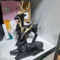 مجسمه دکوری گوزن جفتی گرافیکی کد CN1014