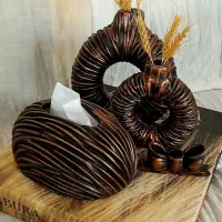 گلدان دونات چروک بزرگ وکوچک وجادستمال کاغذی|صنایع دستی و سایر لوازم تزئینی|مشهد, صیاد شیرازی|دیوار