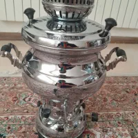 سماورگازی اپلون ترموکوبل دارهمراه باسینی و جام|سماور، چای‌ساز، قهوه‌ساز|شاهین‌شهر, مسکن مهر|دیوار