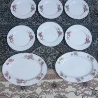 دیس و بشقاب چینی  ۶تایی گل سرخی اصل