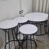 میز وسط و سه عدد گل میز