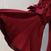 شومیز زرشکی آستین گیپوری|لباس|اصفهان, گلزار|دیوار