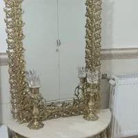 آینه و شمعدان تمام برنجی|صنایع دستی و سایر لوازم تزئینی|تهران, سعیدآباد|دیوار