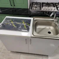 کابینت آماده گاز و سینک و شیرآلات