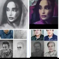 طراحی و نقاشی چهره رنگی و سیاه قلم و مدادرنگی|تابلو، نقاشی، عکس|تهران, آذری|دیوار