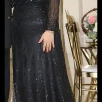 لباس مجلسی اماراتی زیبا کار شده سایز44/46