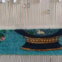 دار قالی به همراه تابلو فرش نیمه بافت نقشه سنتی|تابلو فرش|خرمآباد, |دیوار