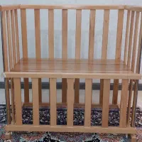 تخت کنار مادر نوزاد کودک تخت نرده ای تمام چوب