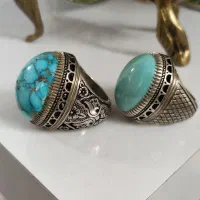 انگشتر فیروزه نیشابوری طبیعی