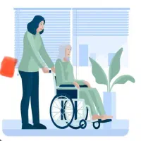 پرستار خانم برای زن سالمند