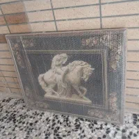 تابلو فرش اسب و ماه رخ
