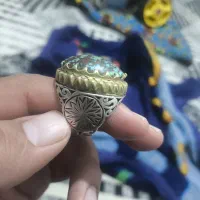 انگشتر فیروزه دست ساز سنگین وزن