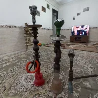 فروش سه عدد قلیان چوبی تنه گردو بهترین کیفیت