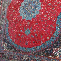 فرش ۱۲ متری قدیمی گل برجسته