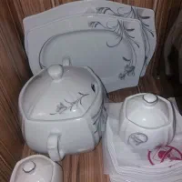 سرویس چینی توس ۵۸ تیکه  و فلاسک چای نو|ظروف سرو و پذیرایی|ارومیه, |دیوار