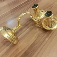 لوستر دیواری دوشعله آبکاری طلا