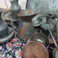 ۱۱۵کیلو ظرف مس|کلکسیون اشیاء عتیقه|مرزن‌آباد, |دیوار