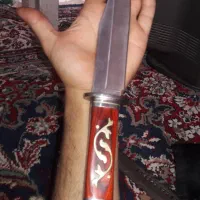 چاقو استیل امریکایی دسته برنج کاری شده|کوهنوردی و کمپینگ|گرگان, |دیوار