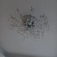 لوستر کریستال نقره‌ای