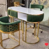 میز ناخن درطرح پارچی پایی و پایه طلای