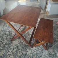 میز وصندلی تاشو چوب