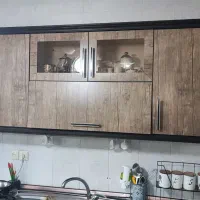 کابینت درب چوبی  در حد نو  با هود|مصالح و تجهیزات ساختمان|کویرات, |دیوار