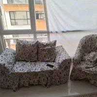 ۱ دست مبل ۷ نفره در حد همراه با روکش|مبلمان خانگی و میز عسلی|اسلام‌شهر, شهرک جانبازان|دیوار