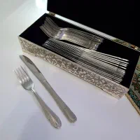 سرویس قاشق چنگال غذاخوری و کارد چنگال میوه خوری|ظروف سرو و پذیرایی|تبریز, |دیوار