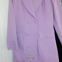 مانتو شلوار نو رنگ یاسی