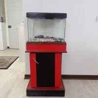 دو عدد آکواریوم ماهی با کمد آکواریوم