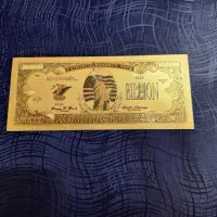 اسکناس تزئینی روکش طلای یک میلیون دلار کشور آمریکا