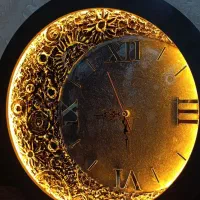 تابلو ماه ۳ کاره|ساعت دیواری و تزئینی|ازنا, |دیوار