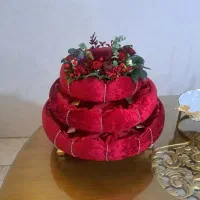 ست ظروف شیشه آبی و سینی طبق فانتزی ویژه شب یلدا