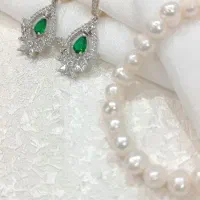 ست جواهر زمرد اشکی از نـقره شـاهـکار|جواهرات|ارومیه, |دیوار