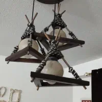 لوستر چوبی سه تایی نو|لوستر و چراغ آویز|پاکدشت, پاکدشت (مامازند)|دیوار