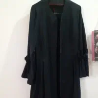 مانتو مشکی آستین کلوش