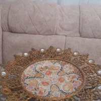 ظرف میوه یا شیرینی طرح برنجی و آینه طرح برنجی|صنایع دستی و سایر لوازم تزئینی|بهشهر, |دیوار