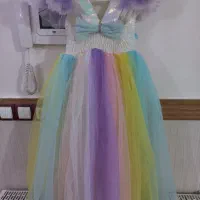 پیراهن نو مجلسی دخترانه از شش  تا ده سال