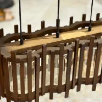 لوستر چوبی بهترین متریال کلاسیک مدرن چوب راش|لوستر و چراغ آویز|تهران, جنت‌آباد شمالی|دیوار