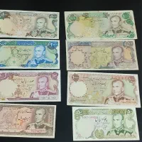 ست کامل و8برگی اسکناس‌های محمد رضا، شانه پهن،