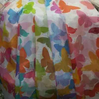 پارچه پرده ای طرح پروانه و گل متری ۱۰۰ ت
