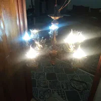 لوستر 5شعله دوبل 10 تا لامپ میخوره|لوستر و چراغ آویز|گلستان (تهران), |دیوار