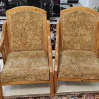 مبل چوبی به همراه میز جلو‌مبلی|مبلمان خانگی و میز عسلی|چالوس, |دیوار