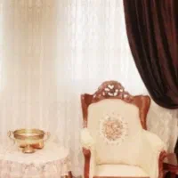 پرده پذیرایی با آستر و جفت والان مخمل نو|پرده، رانر، رومیزی|شیراز, نصر|دیوار