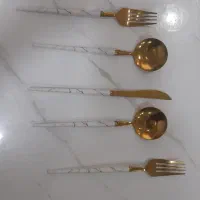 قاشق چنگال و کارد ۱۲ نفره طرح ماربل