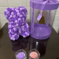 بوکت دسته گل رز جاودان باکس جعبه کادویی