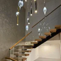 نرده شیشه و استیل و پله استیل و شیشه