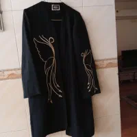 مانتو مشکی مجلسی سایز ۴۲تا۴۶